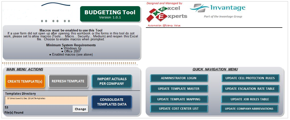 Budgeting solution for mining entity